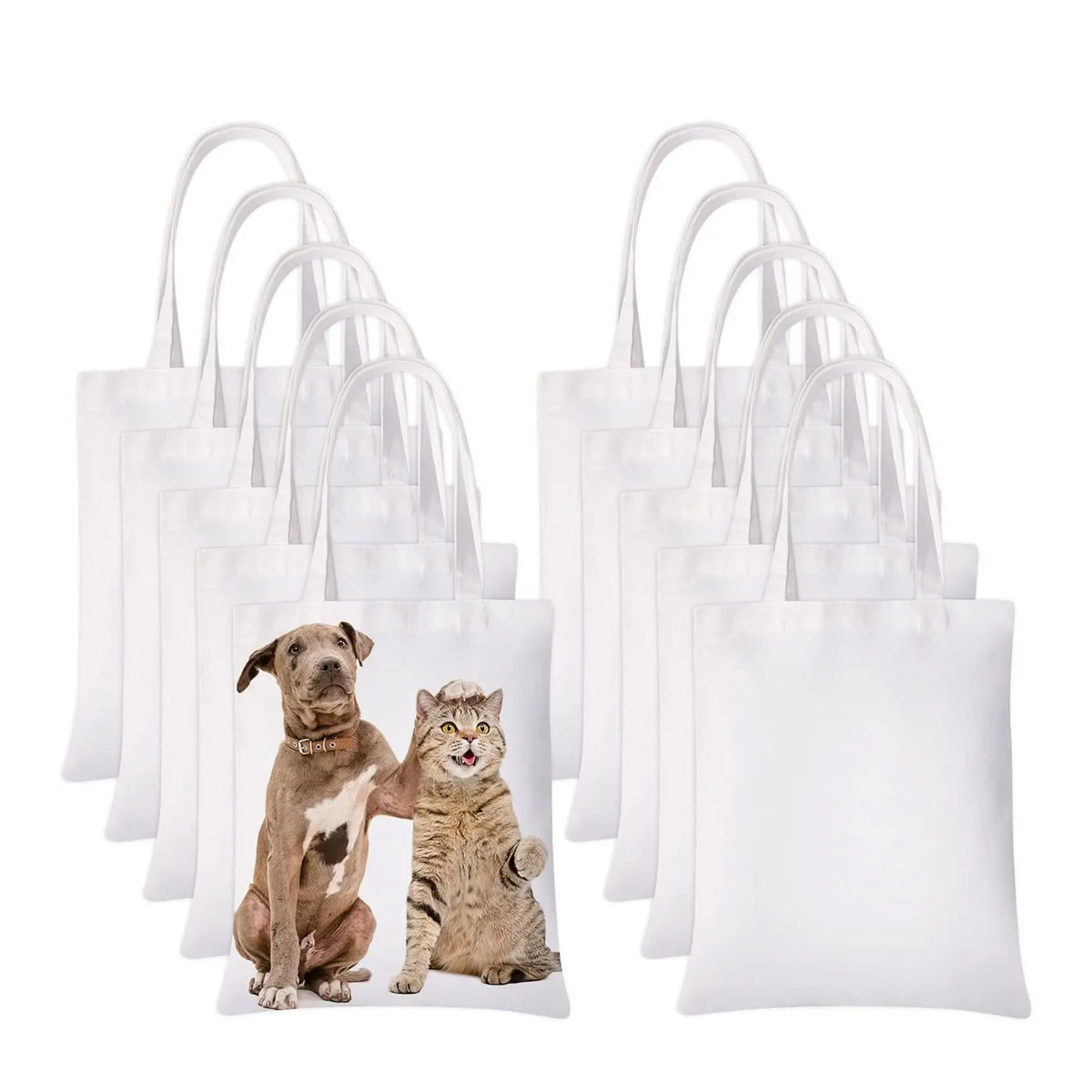6 bolsas de lona blancas, bols - Tote Bag Sublimation reseña y precio