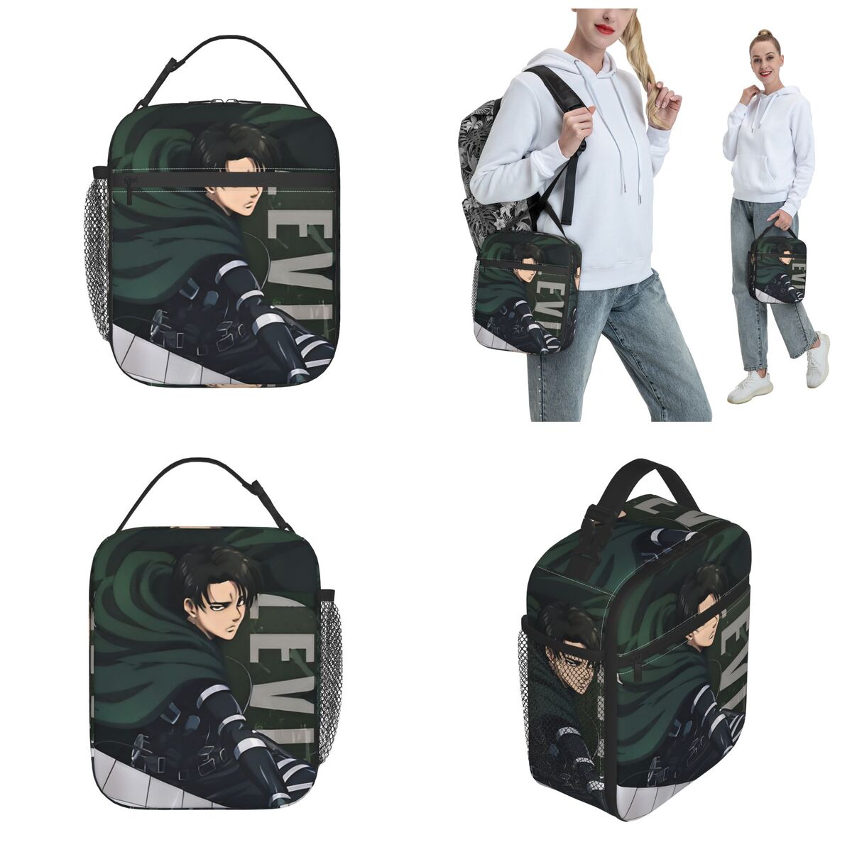 Levi Ackerman AOT Manga bolsas - Tote Bag Sublimation reseña y precio